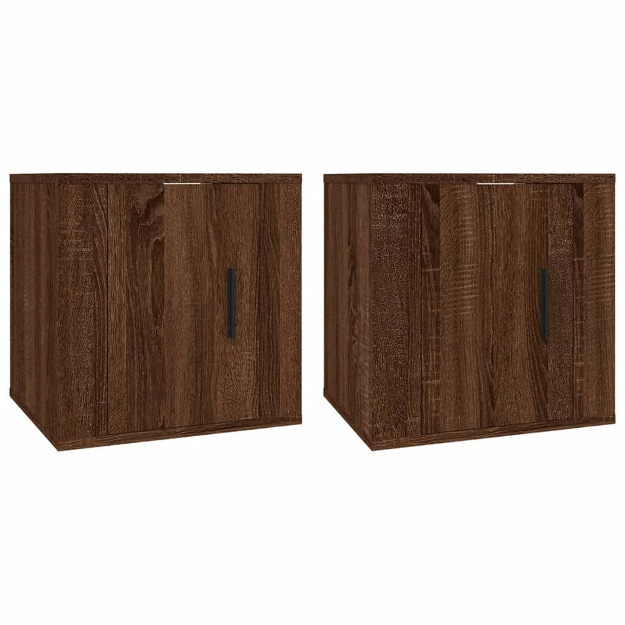 Tv-Wandmeubels 40X34,5X40 Cm 2 40 x 34.5 x 40 cm bruin eikenkleur
