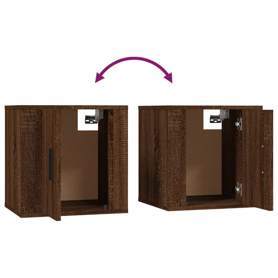 Tv-Wandmeubels 40X34,5X40 Cm 2 40 x 34.5 x 40 cm bruin eikenkleur