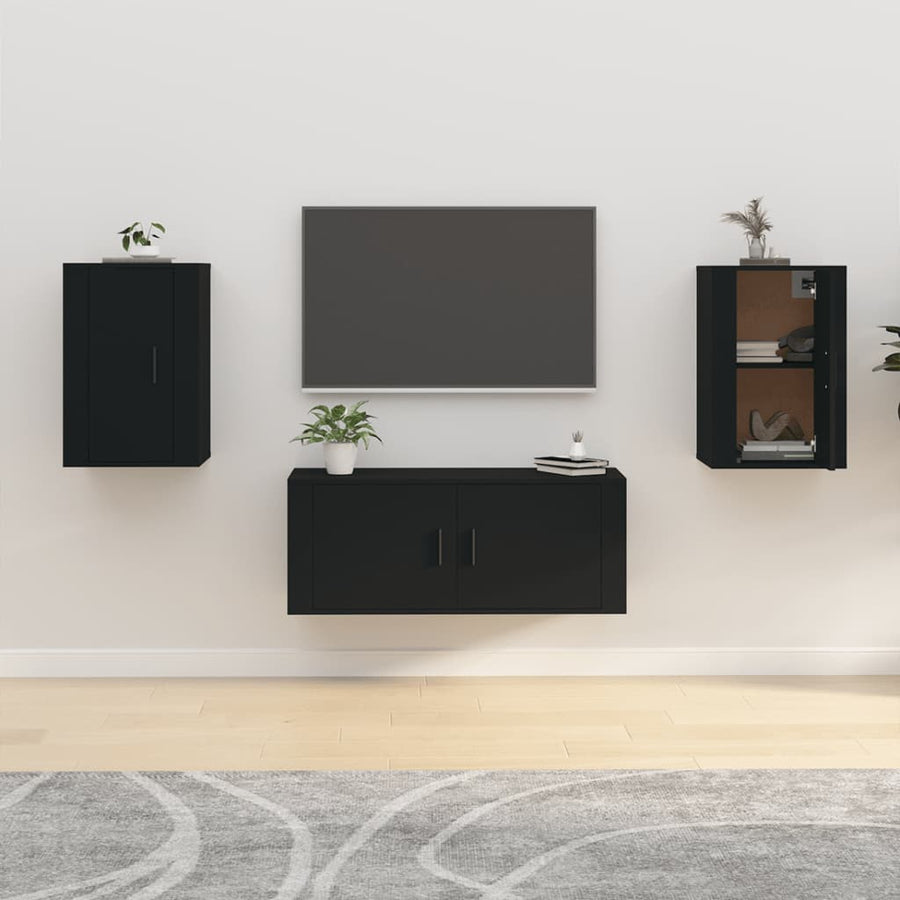 Tv-Wandmeubels 40X34,5X60 Cm 2 40 x 34.5 x 60 cm Zwart