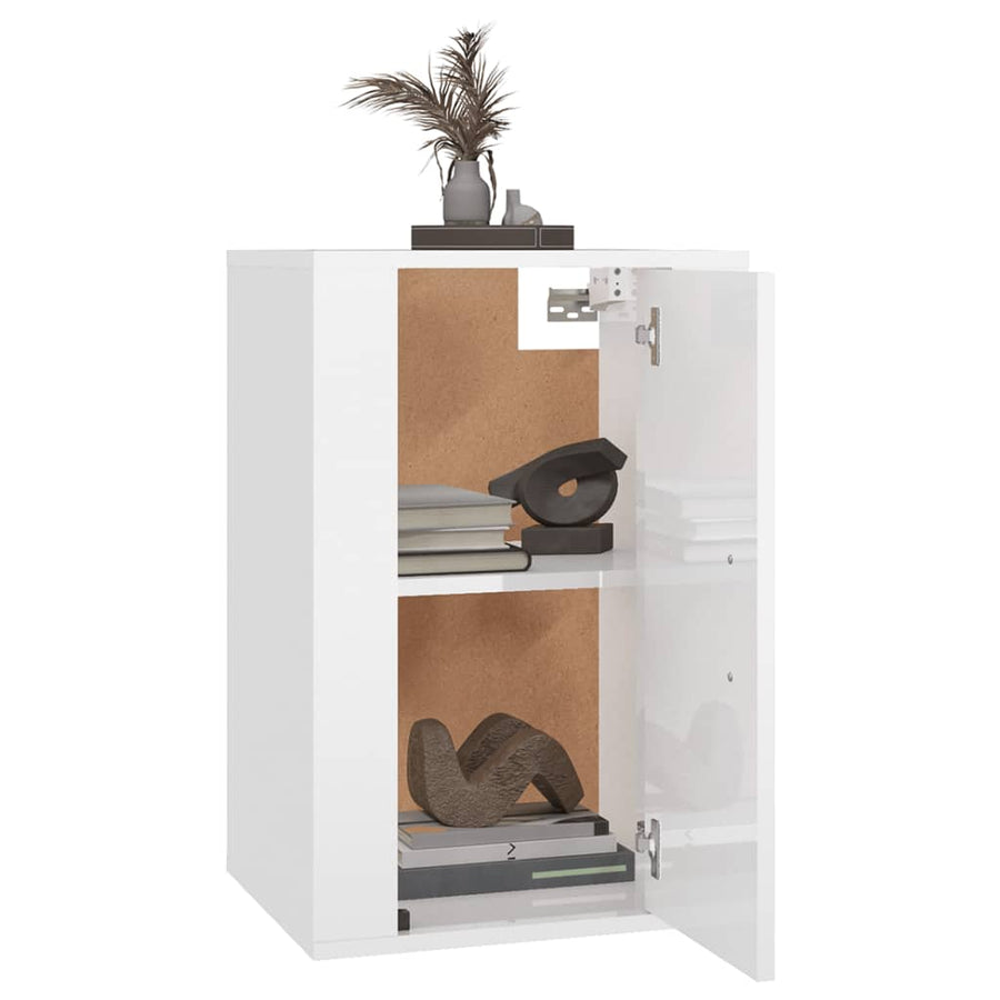 Tv-Wandmeubel 40X34,5X60 Cm 1 40 x 34.5 x 60 cm Hoogglans wit