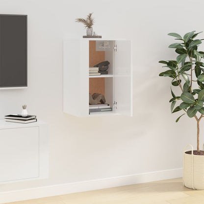 Tv-Wandmeubel 40X34,5X60 Cm 1 40 x 34.5 x 60 cm Hoogglans wit