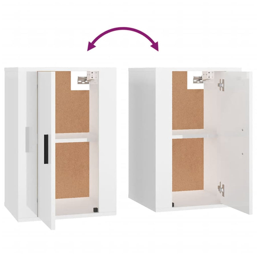 Tv-Wandmeubel 40X34,5X60 Cm 1 40 x 34.5 x 60 cm Hoogglans wit