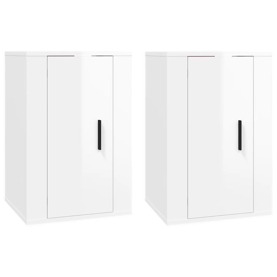 Tv-Wandmeubels 40X34,5X60 Cm 2 40 x 34.5 x 60 cm Hoogglans wit