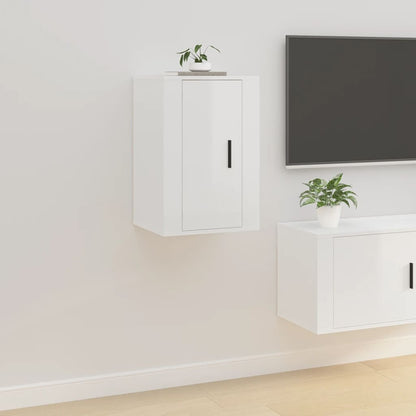 Tv-Wandmeubels 40X34,5X60 Cm 2 40 x 34.5 x 60 cm Hoogglans wit