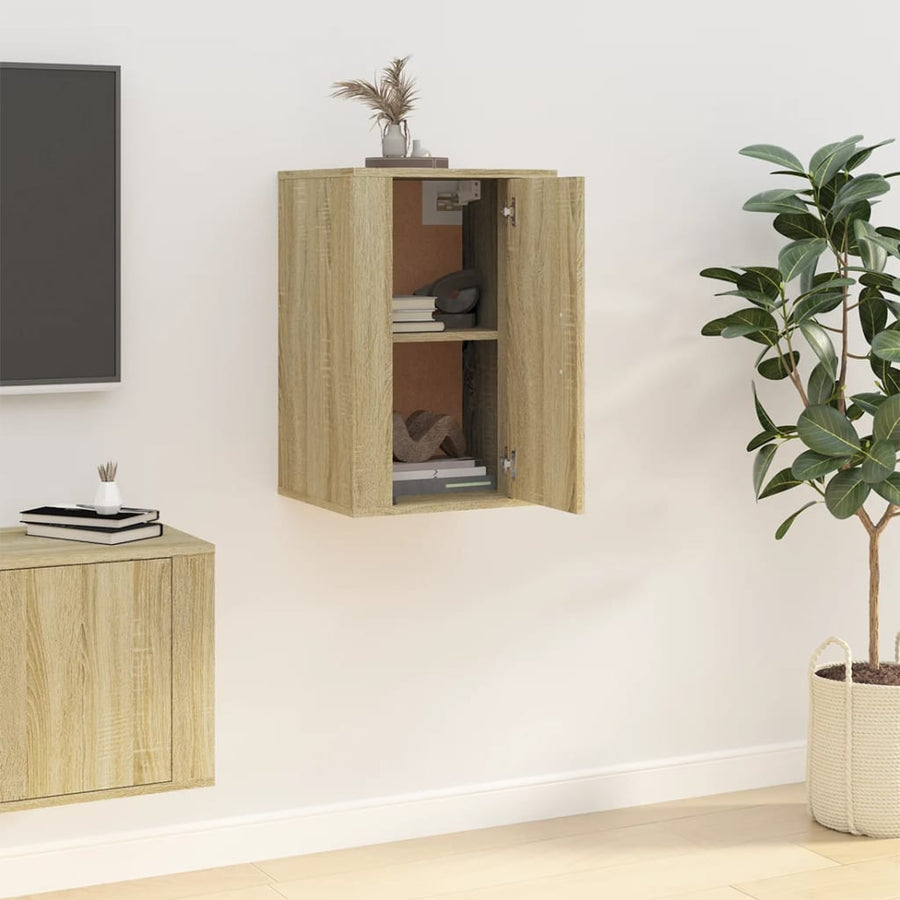 Tv-Wandmeubel 40X34,5X60 Cm Kleurig 1 40 x 34.5 x 60 cm Sonoma eiken
