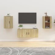 Tv-wandmeubel 40x34,5x60 cm sonoma eiken (2 stuks)