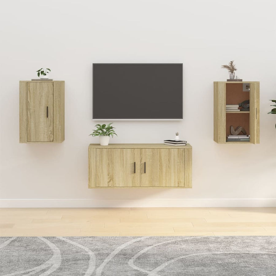 Tv-Wandmeubels 40X34,5X60 Cm Kleurig 2 40 x 34.5 x 60 cm Sonoma eiken
