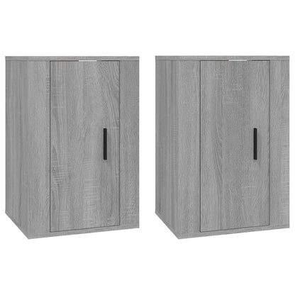 Tv-Wandmeubels 40X34,5X60 Cm Eikenkleurig 2 40 x 34.5 x 60 cm Grijs sonoma
