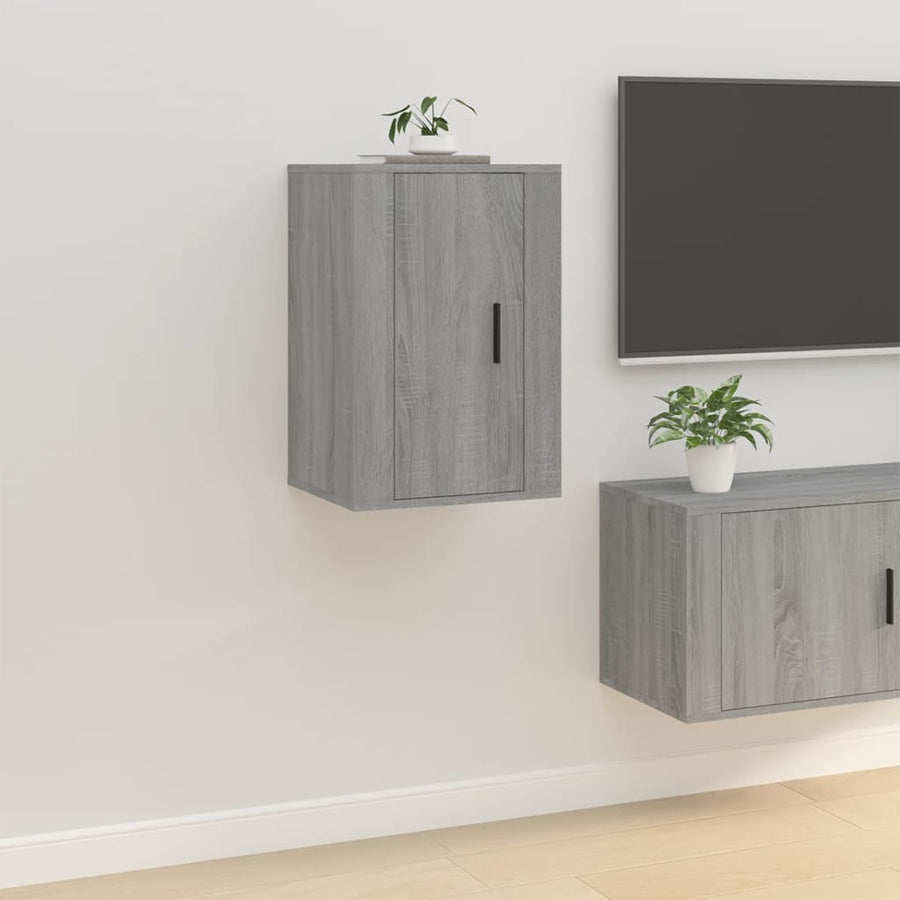 Tv-Wandmeubels 40X34,5X60 Cm Eikenkleurig 2 40 x 34.5 x 60 cm Grijs sonoma