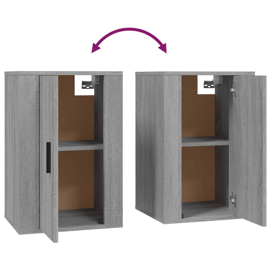 Tv-Wandmeubels 40X34,5X60 Cm Eikenkleurig 2 40 x 34.5 x 60 cm Grijs sonoma