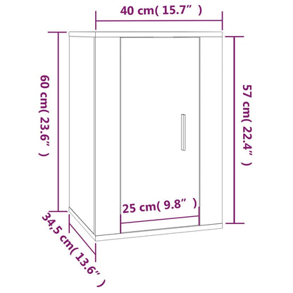 Tv-Wandmeubels 40X34,5X60 Cm 2 40 x 34.5 x 60 cm bruin eikenkleur