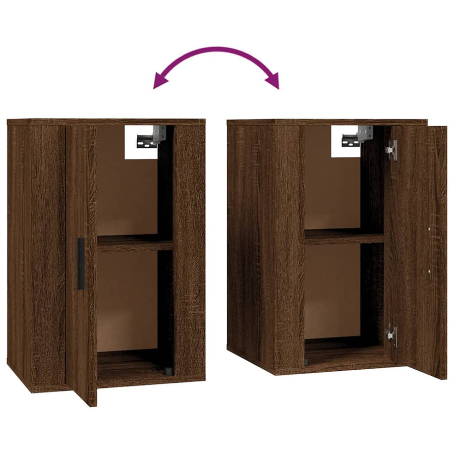 Tv-Wandmeubels 40X34,5X60 Cm 2 40 x 34.5 x 60 cm bruin eikenkleur