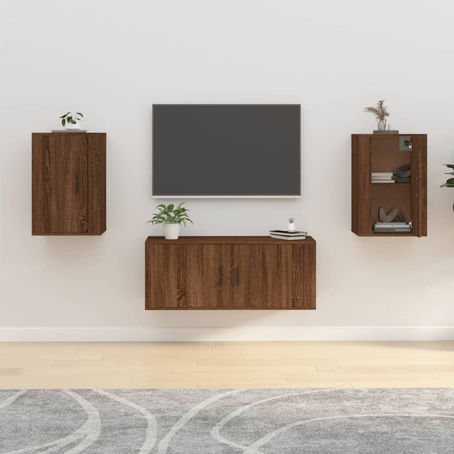 Tv-Wandmeubels 40X34,5X60 Cm 2 40 x 34.5 x 60 cm bruin eikenkleur