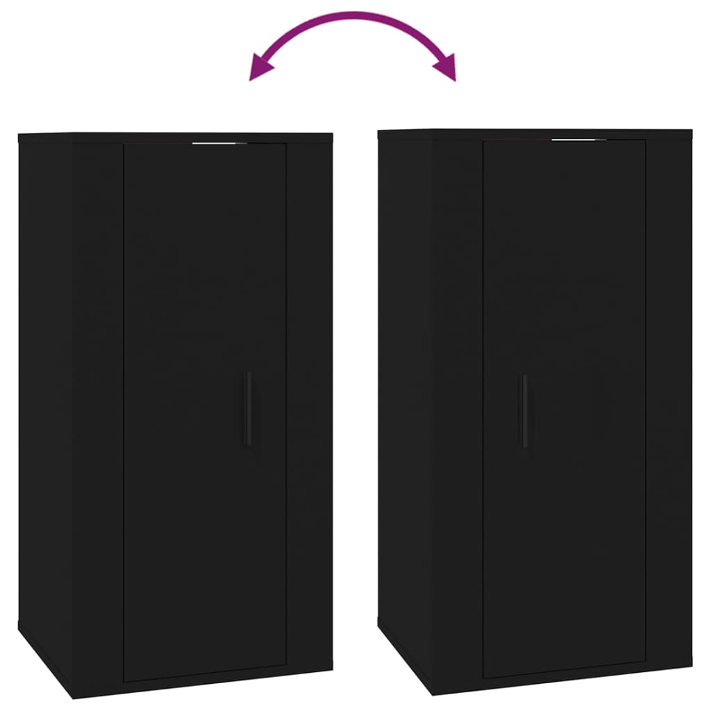 Tv-Wandmeubel 40X34,5X80 Cm 1 40 x 34.5 x 80 cm Zwart