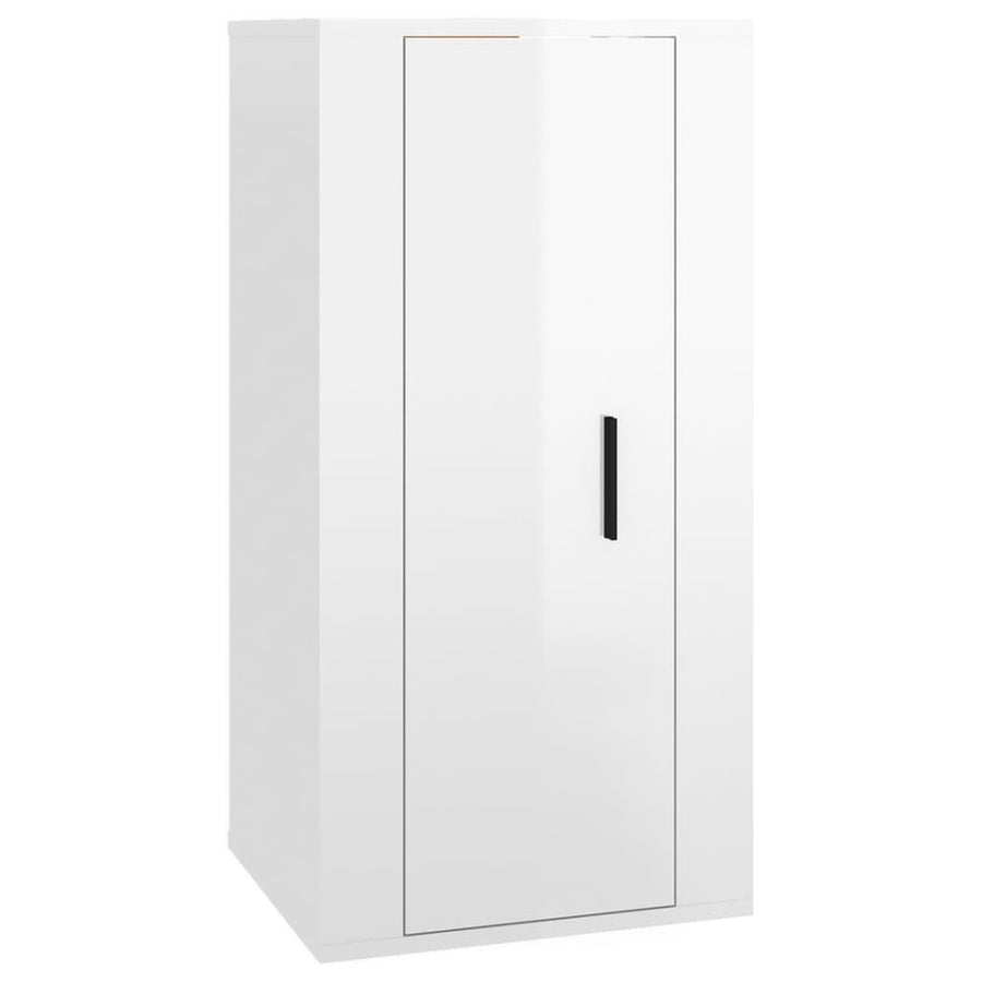 Tv-Wandmeubel 40X34,5X80 Cm 1 40 x 34.5 x 80 cm Hoogglans wit