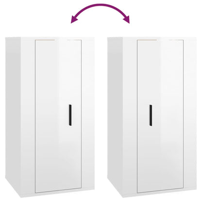 Tv-Wandmeubel 40X34,5X80 Cm 1 40 x 34.5 x 80 cm Hoogglans wit