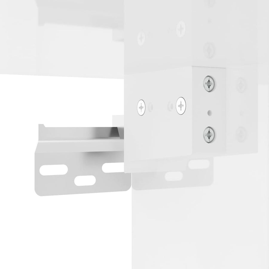 Tv-Wandmeubel 40X34,5X80 Cm 1 40 x 34.5 x 80 cm Hoogglans wit