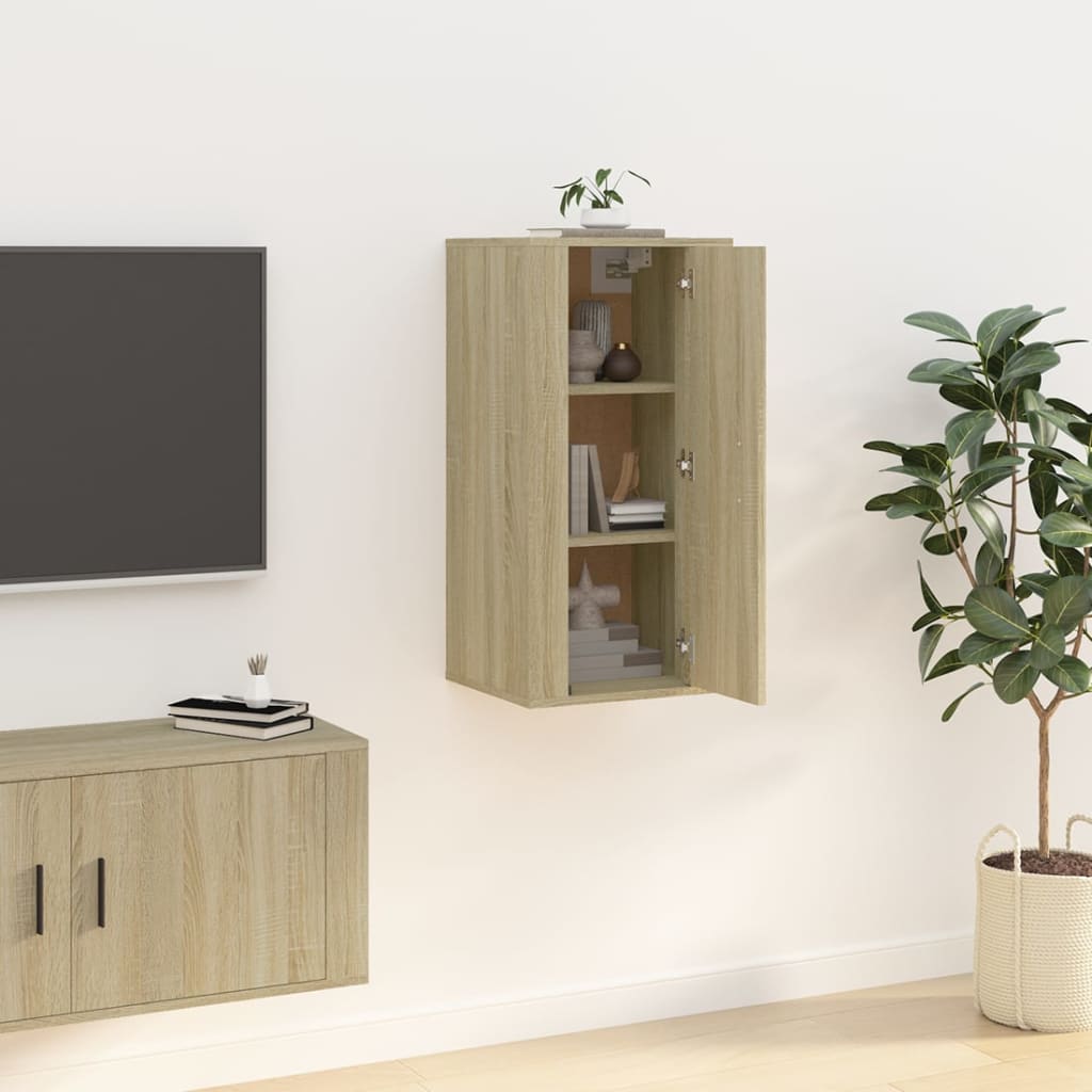 Tv-wandmeubel 40x34,5x80 cm sonoma eikenkleurig