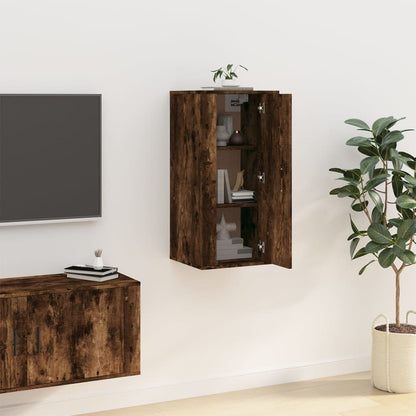Tv-Wandmeubel 40X34,5X80 Cm Kleurig 1 40 x 34.5 x 80 cm Gerookt eiken