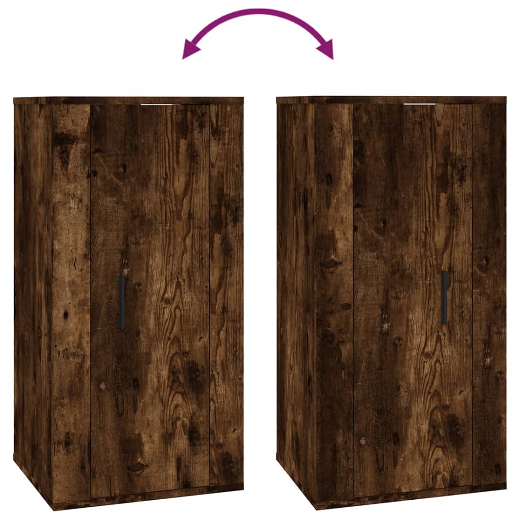 Tv-Wandmeubel 40X34,5X80 Cm Kleurig 1 40 x 34.5 x 80 cm Gerookt eiken