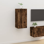 Tv-wandmeubel 40x34,5x80 cm gerookt eiken