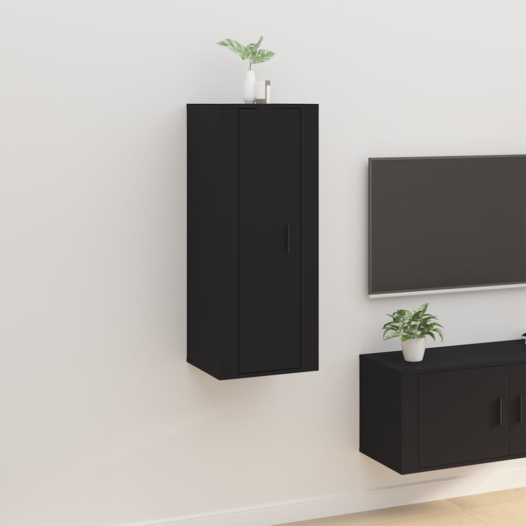 Tv-Wandmeubel 40X34,5X00 Cm 1 40 x 34.5 x 100 cm Zwart