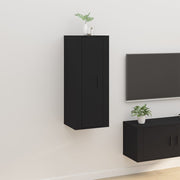 Tv-wandmeubel 40x34,5x100 cm zwart bewerkt hout