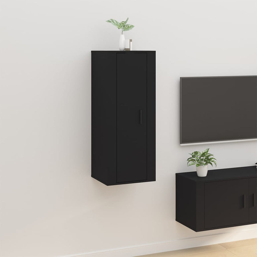 Tv-Wandmeubel 40X34,5X00 Cm 1 40 x 34.5 x 100 cm Zwart