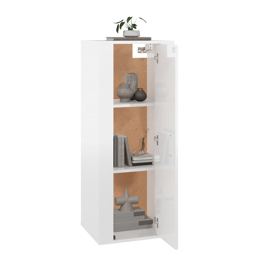 Tv-Wandmeubel 40X34,5X00 Cm 1 40 x 34.5 x 100 cm Hoogglans wit
