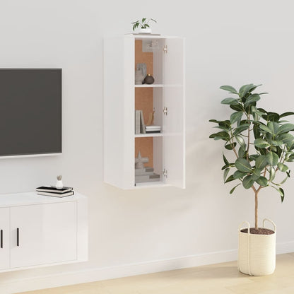 Tv-Wandmeubel 40X34,5X00 Cm 1 40 x 34.5 x 100 cm Hoogglans wit