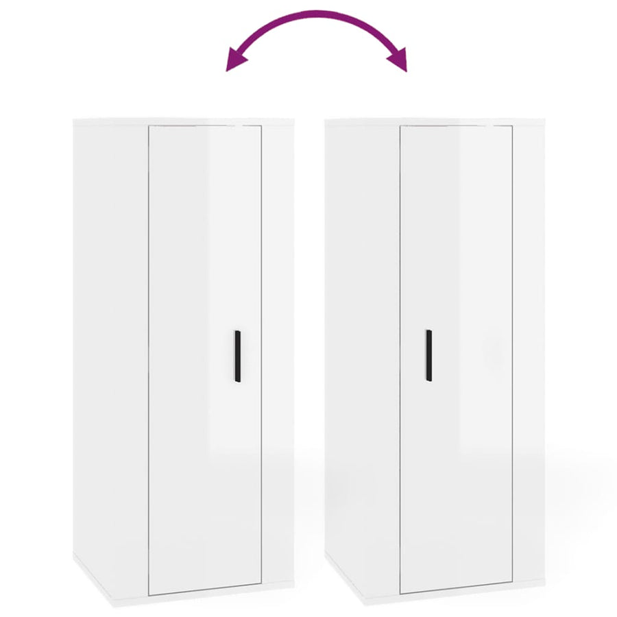 Tv-Wandmeubel 40X34,5X00 Cm 1 40 x 34.5 x 100 cm Hoogglans wit