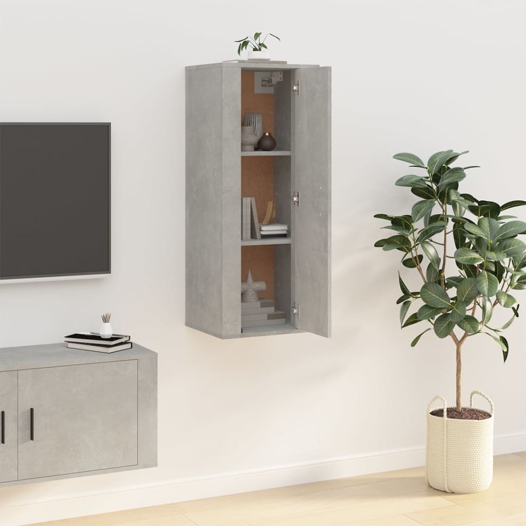 Tv-wandmeubel 40x34,5x100 cm betongrijs