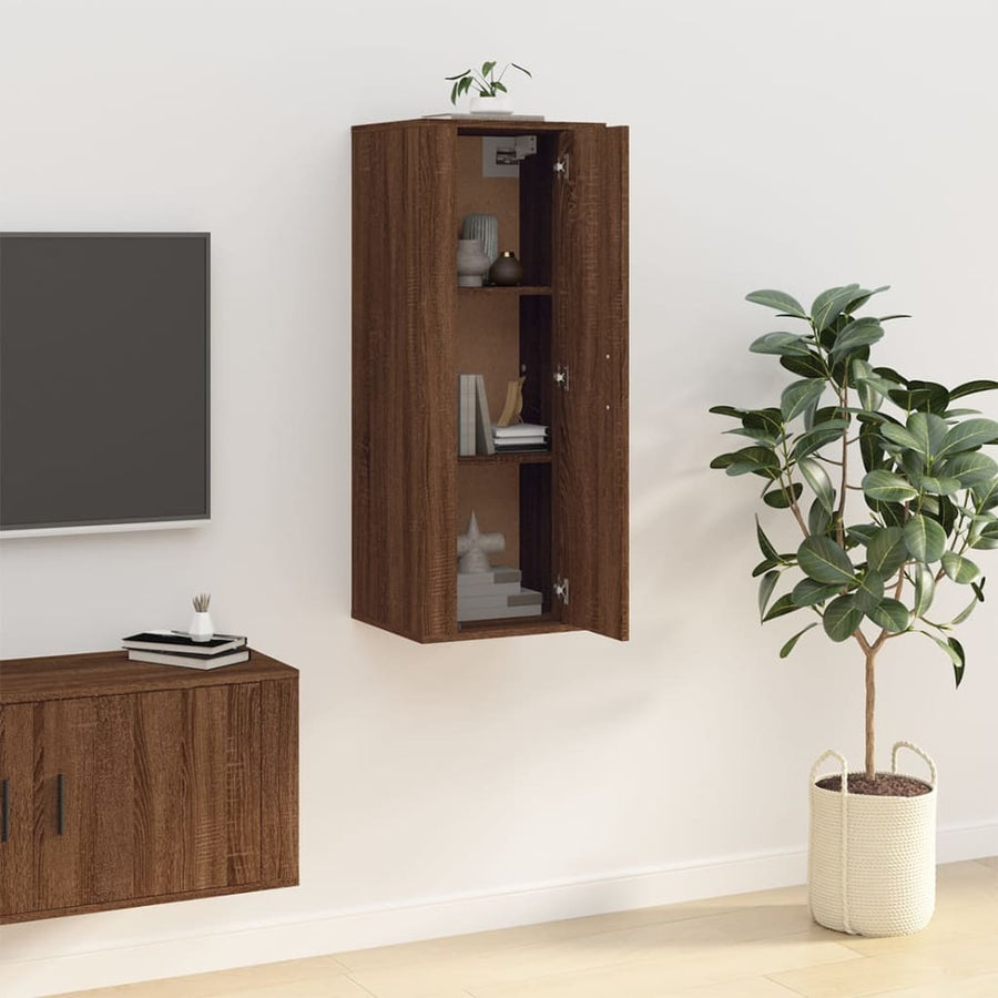 Tv-Wandmeubel 40X34,5X00 Cm Bruin Eikenkleur 1 40 x 34.5 x 100 cm Bruineiken