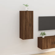 Tv-wandmeubel 40x34,5x100 cm bruin eiken