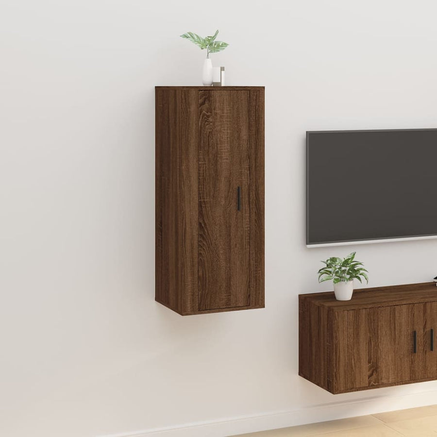 Tv-Wandmeubel 40X34,5X00 Cm Bruin Eikenkleur 1 40 x 34.5 x 100 cm Bruineiken