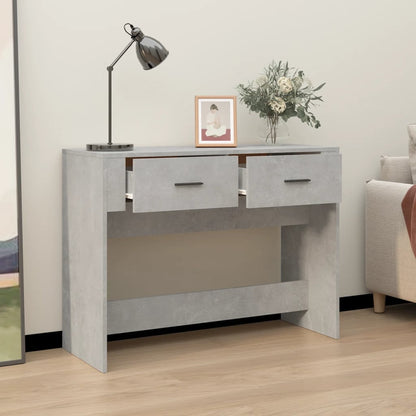 Wandtafel 100X39X75 Cm Bewerkt Hout Betongrijs