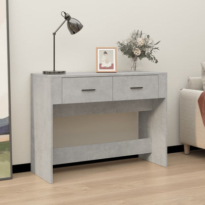 Wandtafel 100X39X75 Cm Bewerkt Hout Betongrijs