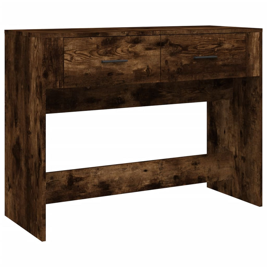 Wandtafel 100X39X75 Cm Bewerkt Hout Gerookt Eikenkleurig