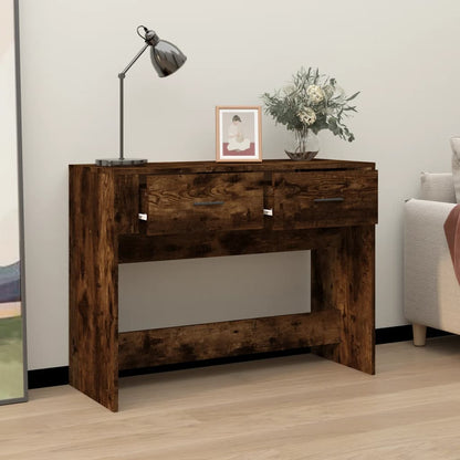 Wandtafel 100X39X75 Cm Bewerkt Hout Gerookt Eikenkleurig