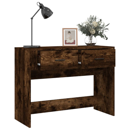 Wandtafel 100X39X75 Cm Bewerkt Hout Gerookt Eikenkleurig