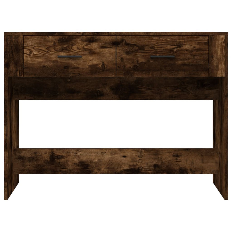 Wandtafel 100X39X75 Cm Bewerkt Hout Gerookt Eikenkleurig