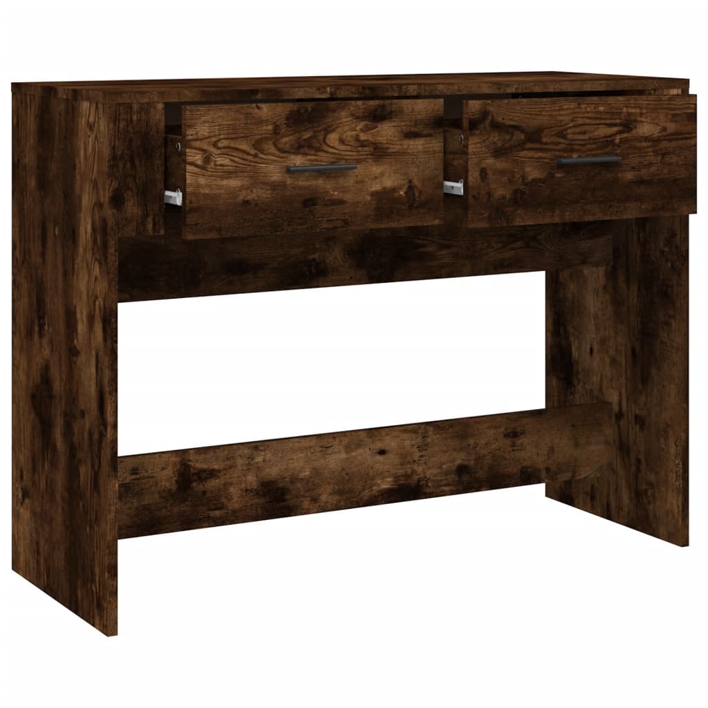 Wandtafel 100X39X75 Cm Bewerkt Hout Gerookt Eikenkleurig