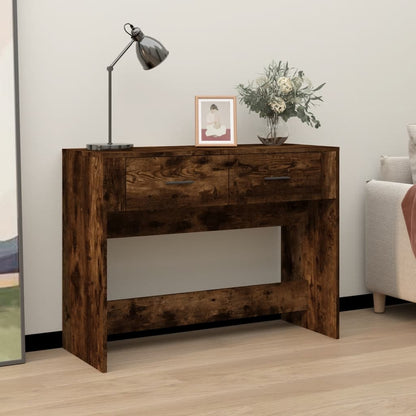 Wandtafel 100X39X75 Cm Bewerkt Hout Gerookt Eikenkleurig