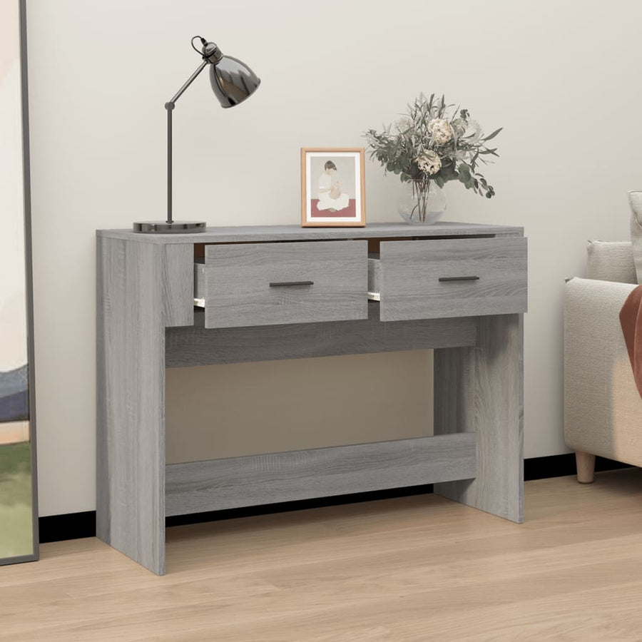 Wandtafel 100X39X75 Cm Bewerkt Hout Grijs Sonoma Eikenkleurig