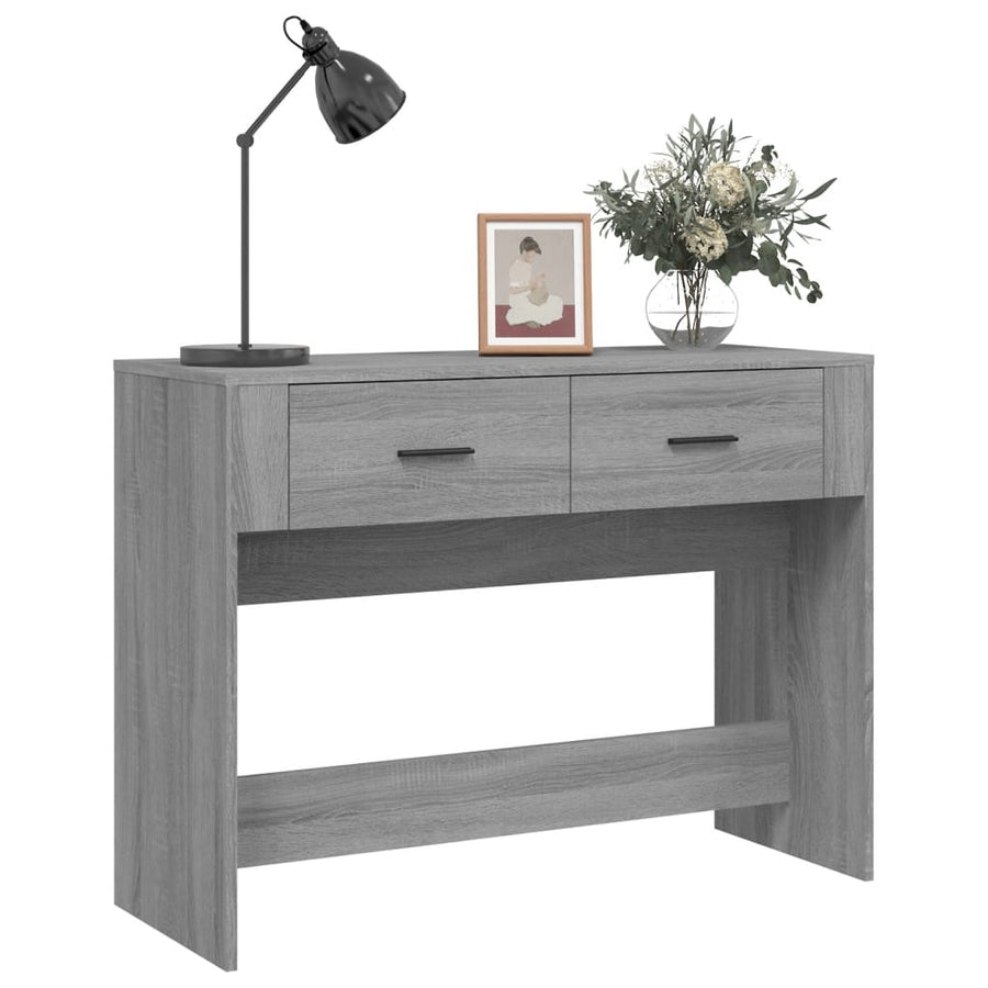 Wandtafel 100X39X75 Cm Bewerkt Hout Grijs Sonoma Eikenkleurig