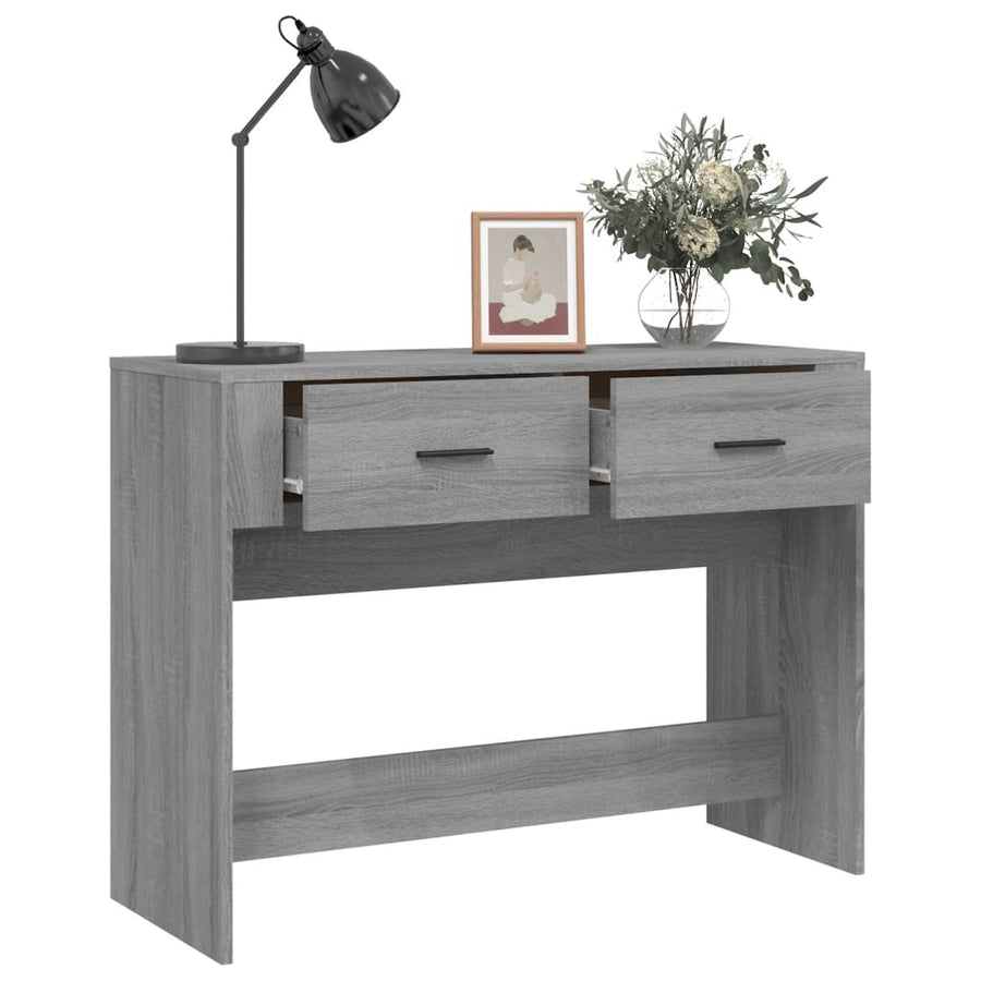 Wandtafel 100X39X75 Cm Bewerkt Hout Grijs Sonoma Eikenkleurig