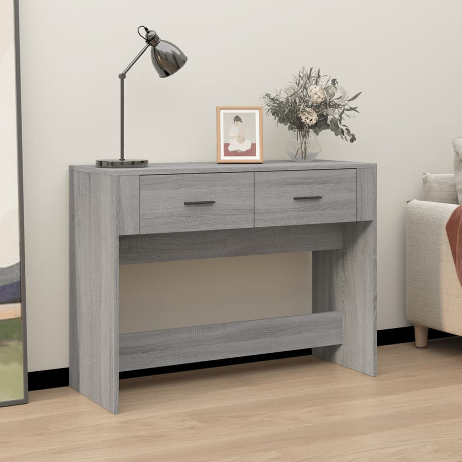 Wandtafel 100X39X75 Cm Bewerkt Hout Grijs Sonoma Eikenkleurig