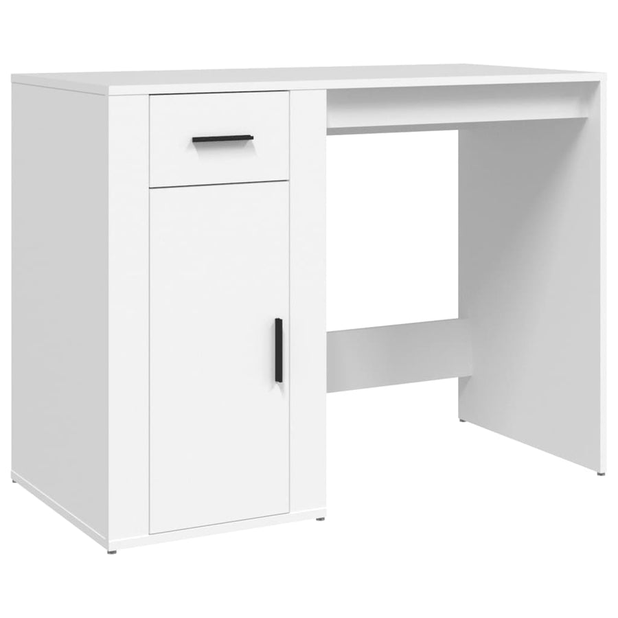 Bureau 100X49X75 Cm Bewerkt Hout Wit