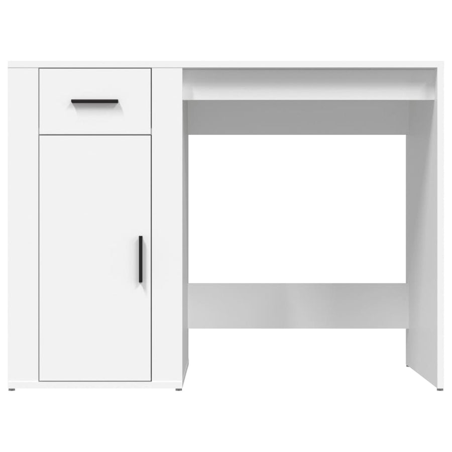 Bureau 100X49X75 Cm Bewerkt Hout Wit