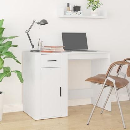 Bureau 100X49X75 Cm Bewerkt Hout Wit
